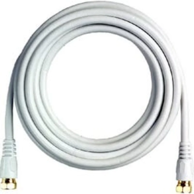 12-Ft. White RG6 Coaxial Cable With "F" Connectors