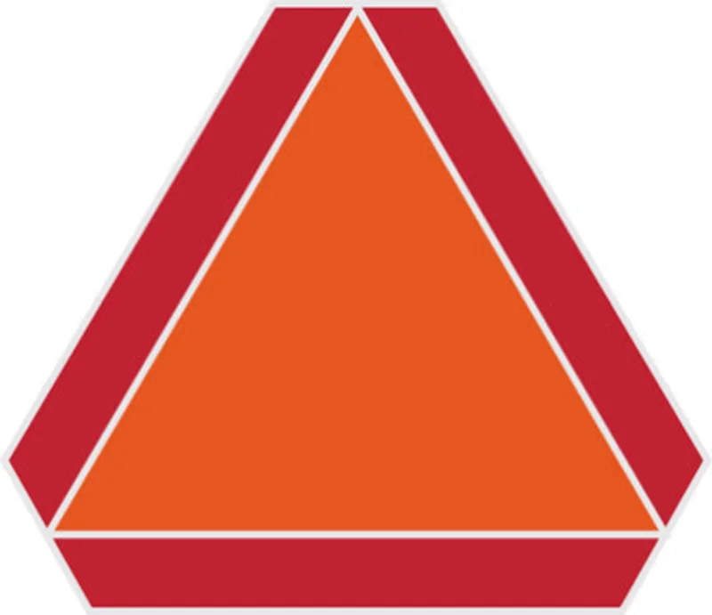 14  X 16  ORANGE AND REDSLW MVING VHCLE