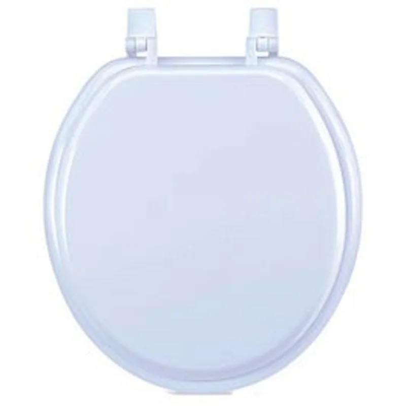 17-Inch White Wood Toilet Seat