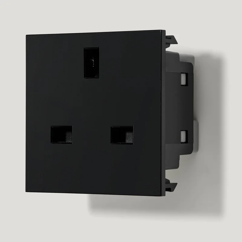 1G 13A UK Socket Module - Black