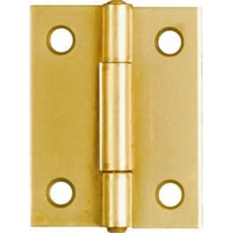 2-Pk., 2-In. Dull Brass Narrow Hinges