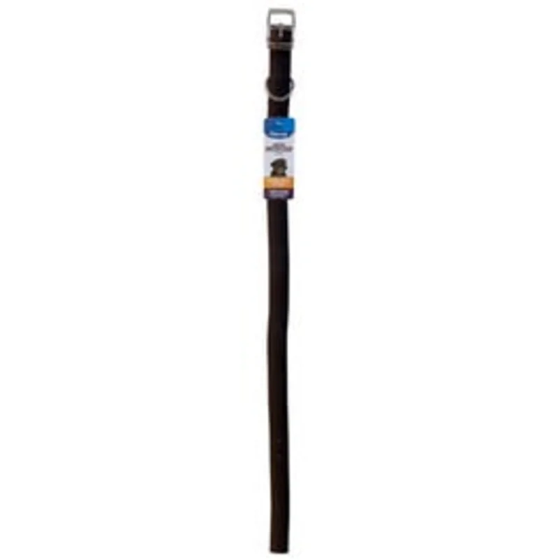 2-Ply Dog Collar, Black, 1 x 26-In.