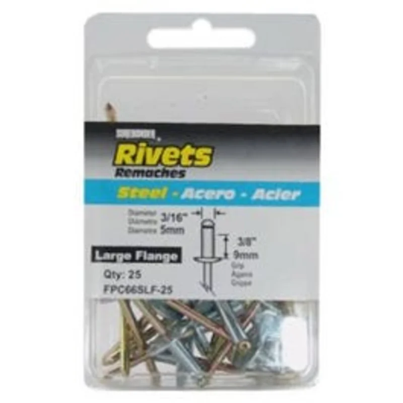 25-Pack Steel Medium-Large Snowmobile Rivets