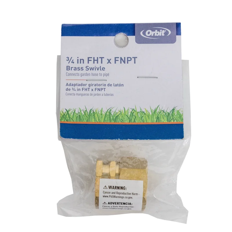 3/4" Brass Female Hose Adaptor - FHT x FNPT