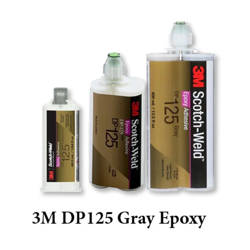 3M Scotch-Weld DP125 Gray Flexible Temp Resistant 25-Minute Set Epoxy Plastics, Ceramics, Wood & Metals