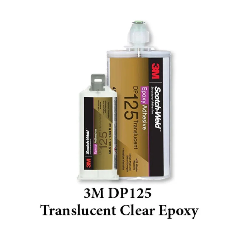 3M Scotch-Weld DP125 Translucent Clear Flexible Temp Resistant 25-Minute Set Epoxy Plastics, Ceramics, Wood & Metals