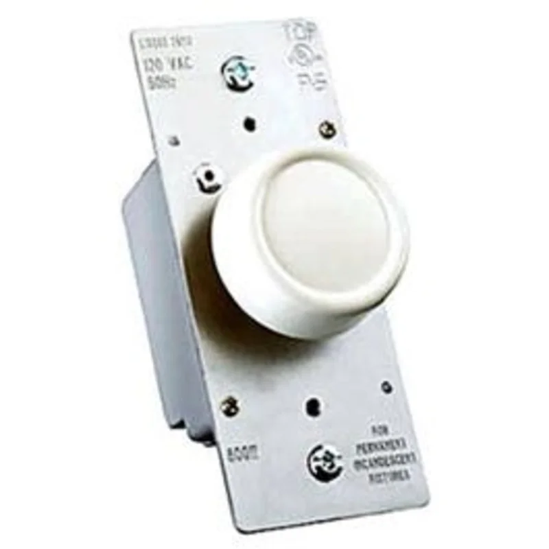 600-Watt Ivory Maximum Single Pole Rotary Power Dimmer Switch