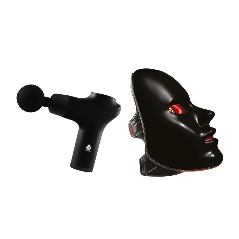 7-in-1 LED Face Mask & 3-Speed Massage Gun
