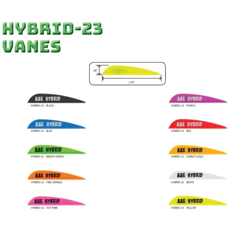 AAE HYBRID 23 VANES (12 pk) Black