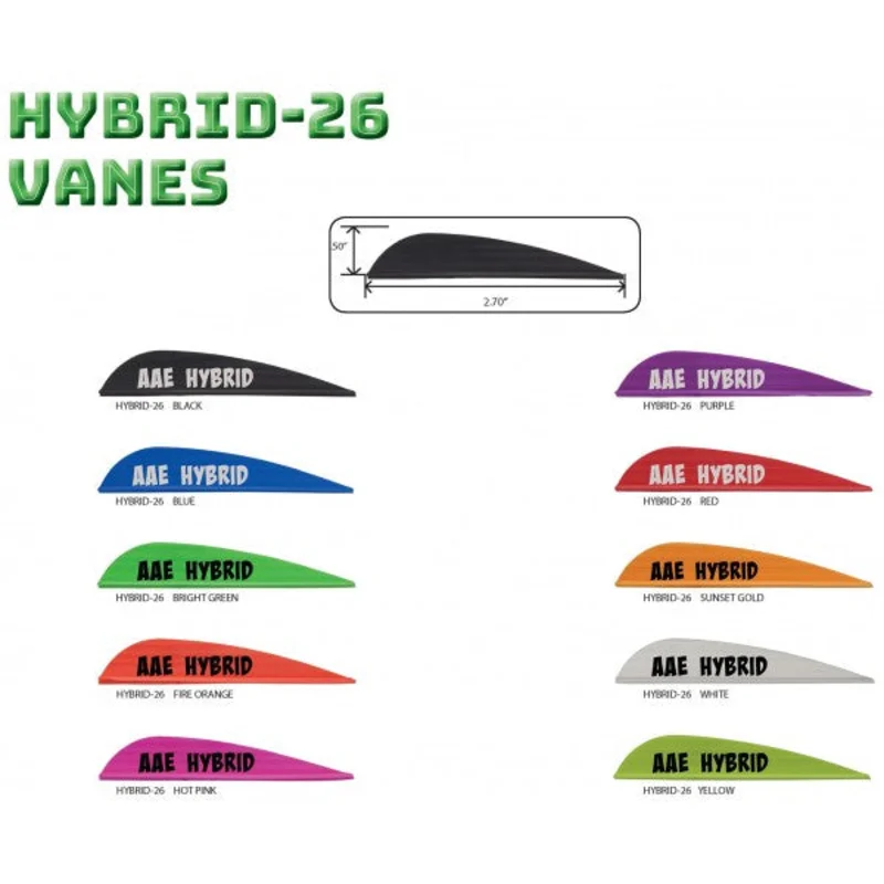 AAE HYBRID 26 VANES (50 pk) 26 Black