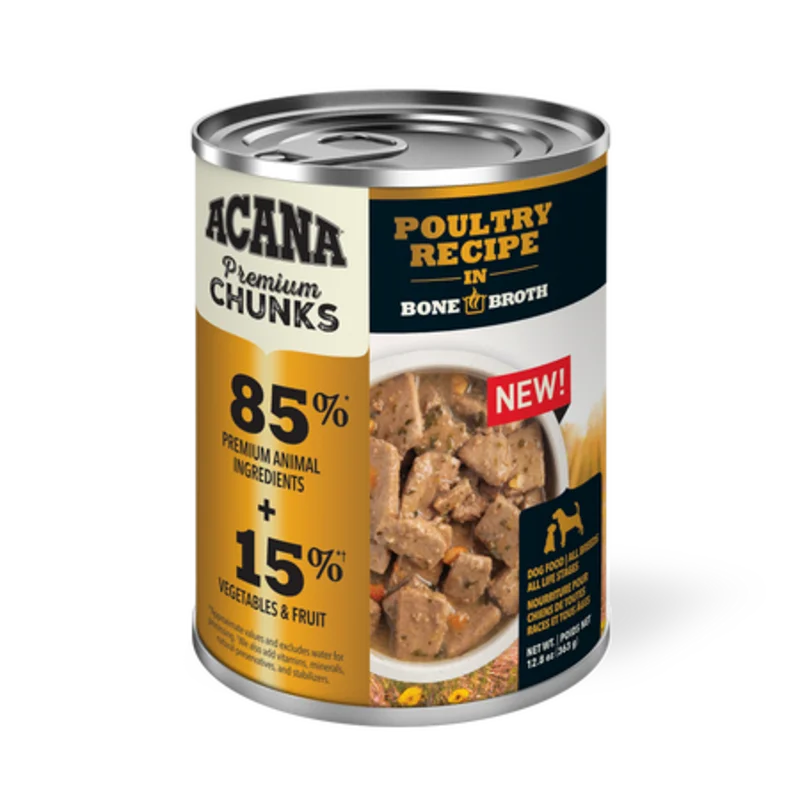 ACANA Premium Chunks Poultry Recipe in Bone Broth Wet Dog Food