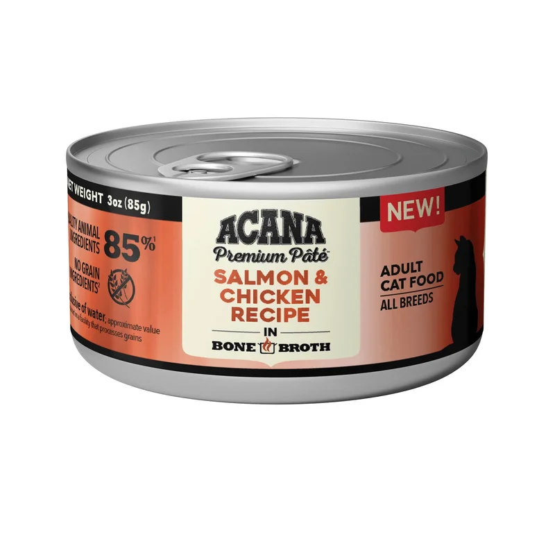 ACANA Premium Pt Salmon & Chicken Recipe in Bone Broth Wet Cat Food