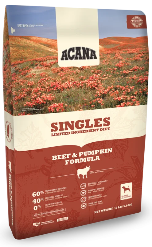 ACANA Singles Limited Ingredient Diet Grain Free Beef & Pumpkin Dry Dog Food