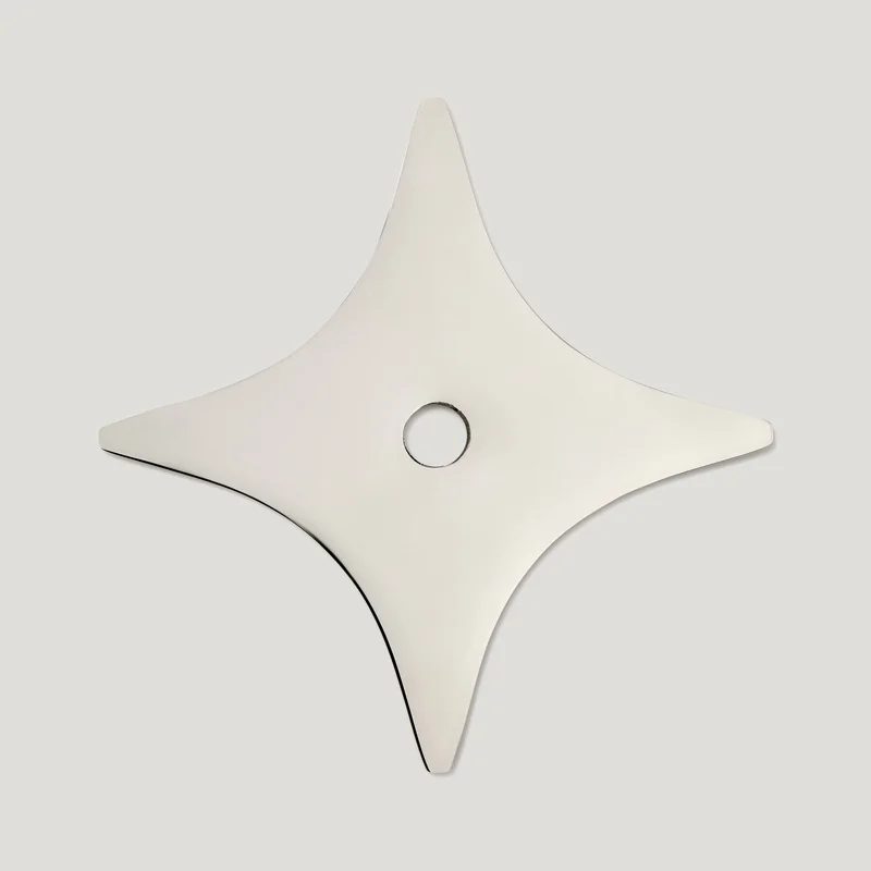 ADA Star Knob Backplate - Polished Nickel