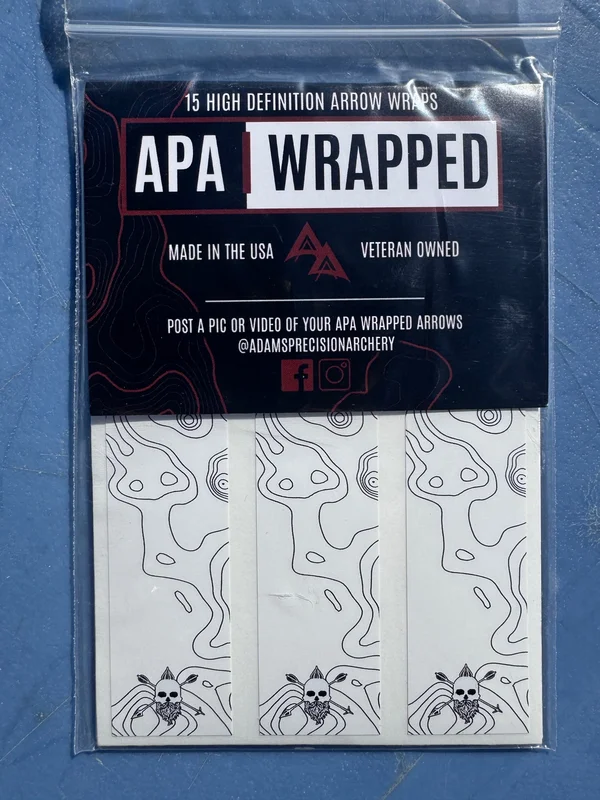 Adams Precision Archery Custom Podium Arrow Wraps White