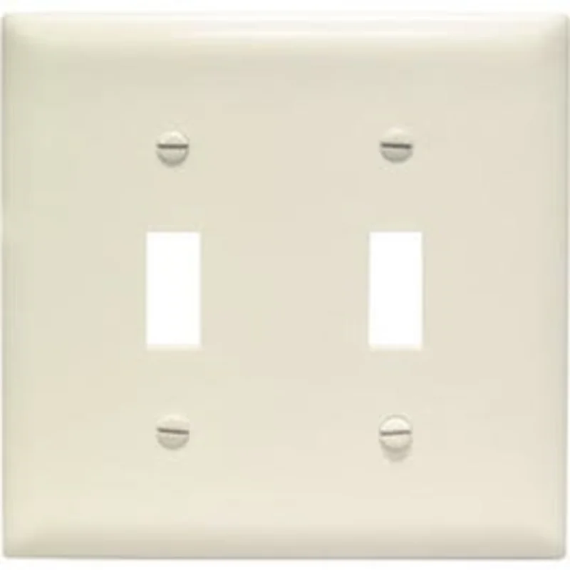 Almond 2-Toggle Opening Nylon Wall Plate