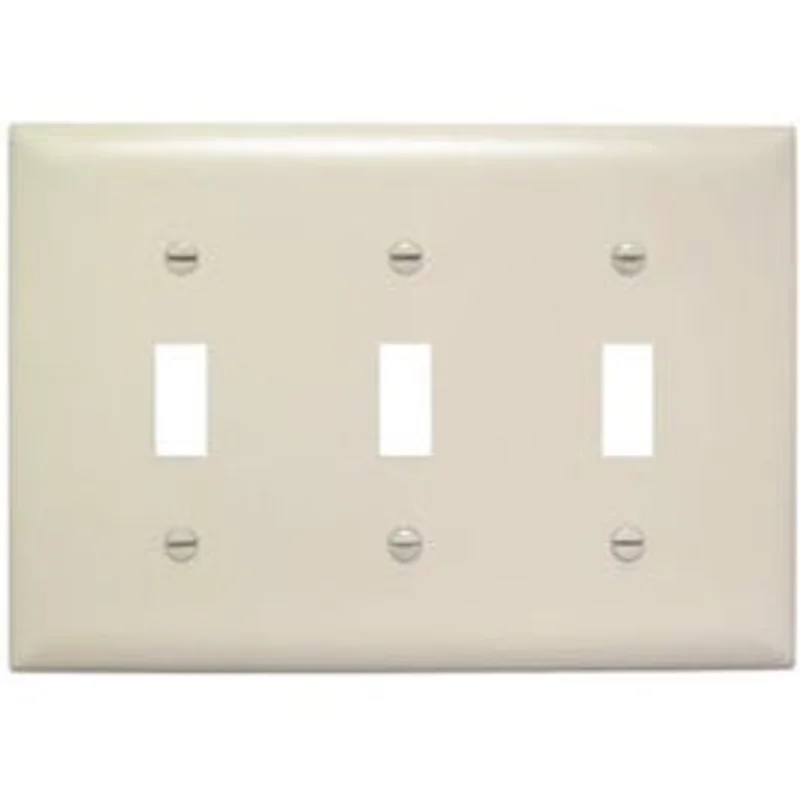 Almond 3-Toggle Opening Nylon Wall Plate