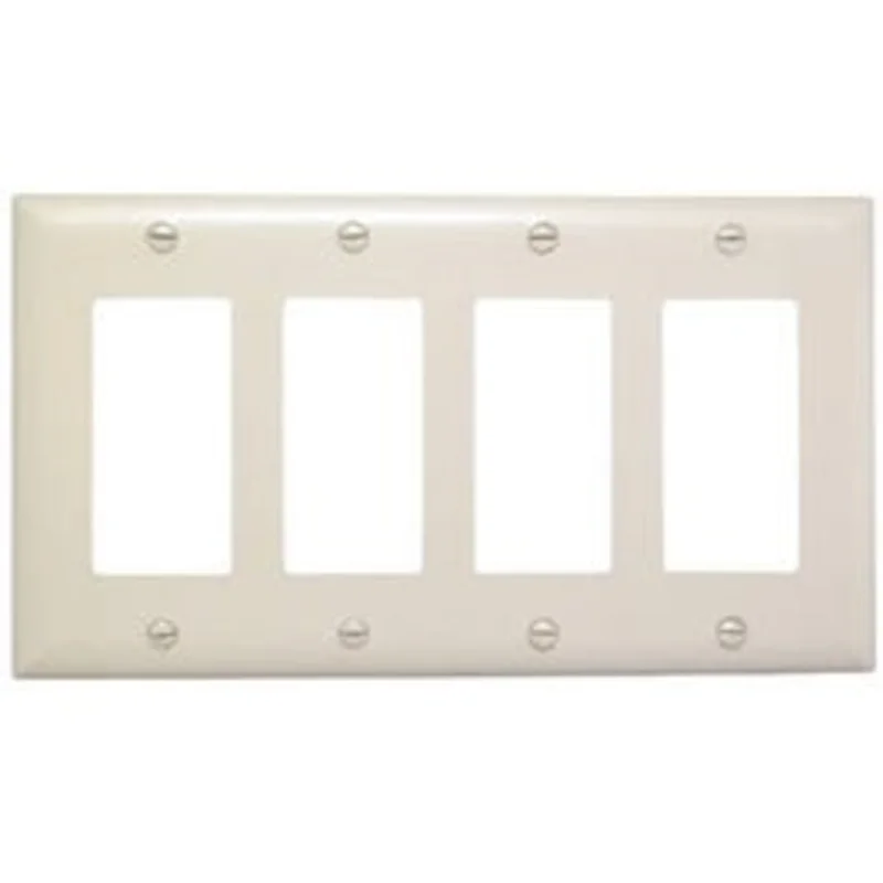 Almond 4 Decorator Opening Nylon Wall Plate
