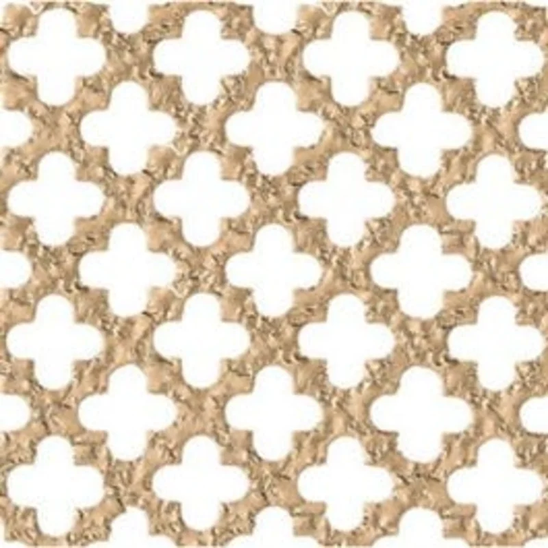 Aluminum Sheet, Decorative Gold Cloverleaf, .020 x 24 x 36-In.