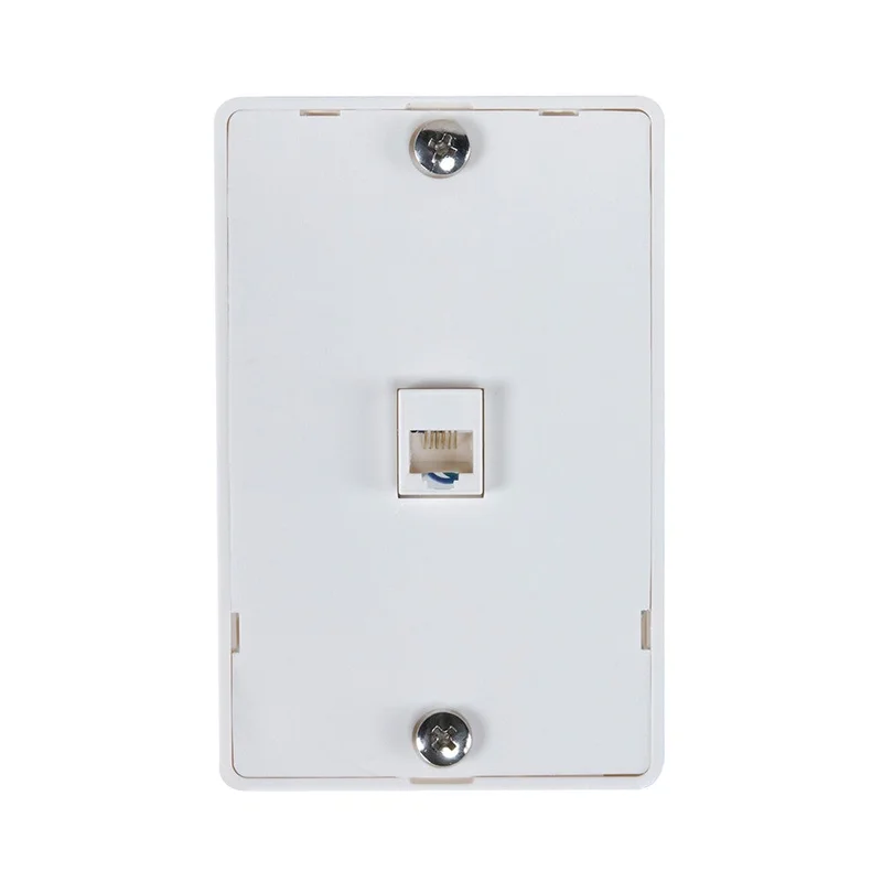 AmerTac Zenith White Universal Wall Phone Jack