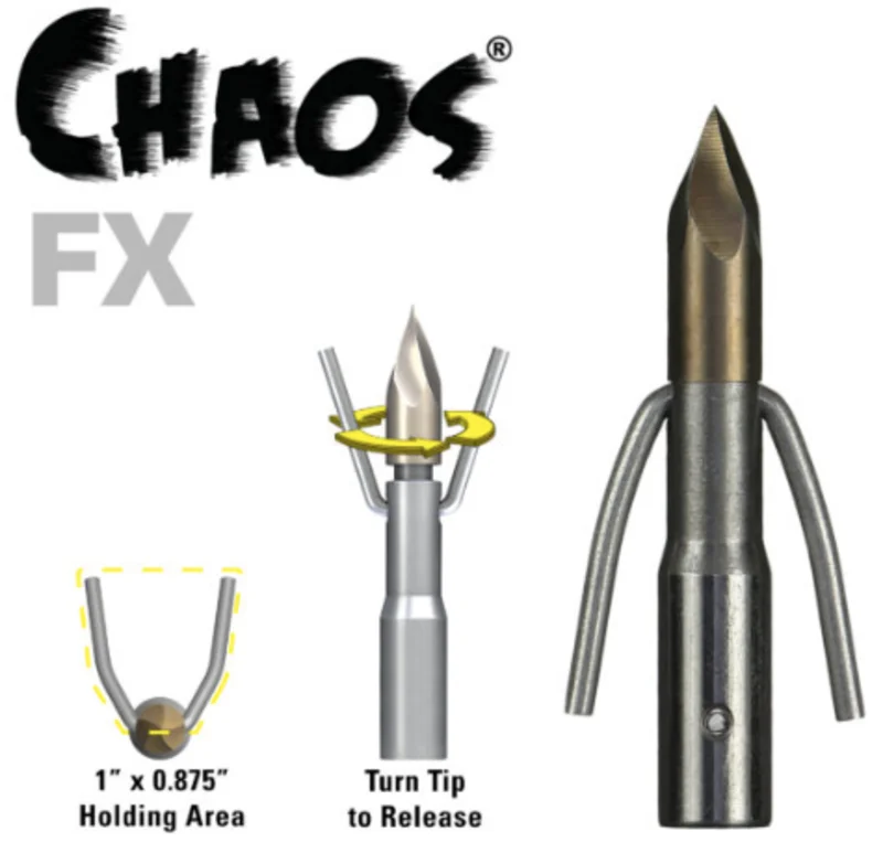 AMS Bowfishing CHAOS FX TURN-TIP RELEASE ARROW WHITE