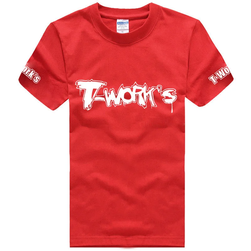 AP-001-R Team T-Work's T-Shirt Red Color ( White logo )