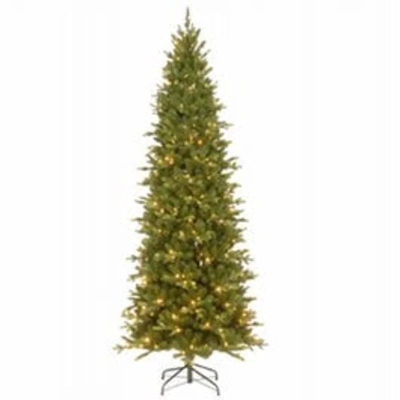 Artificial Pre-Lit Christmas Tree, 450 Clear Lights, Feel Real Slim Ashland Spruce, 7.5-Ft.
