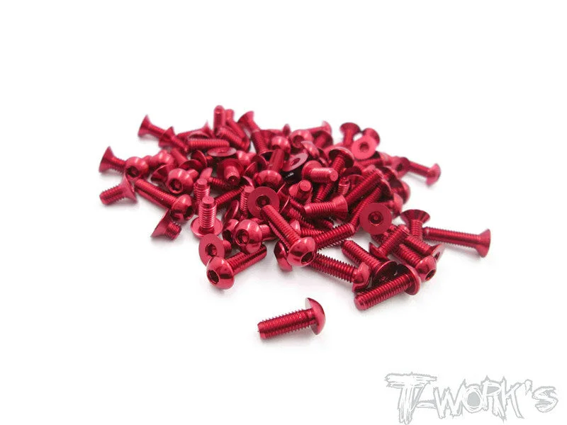 ASS-12M-R 7075-T6 Red Screw set 54pcs.(For VBC Lightning 12M) Red