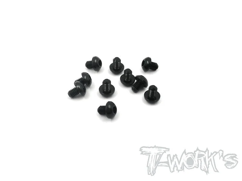 ASS-304BBK 7075-T6 Hex. Socket Button Head Screw(Black)  3x4mm 10pcs.