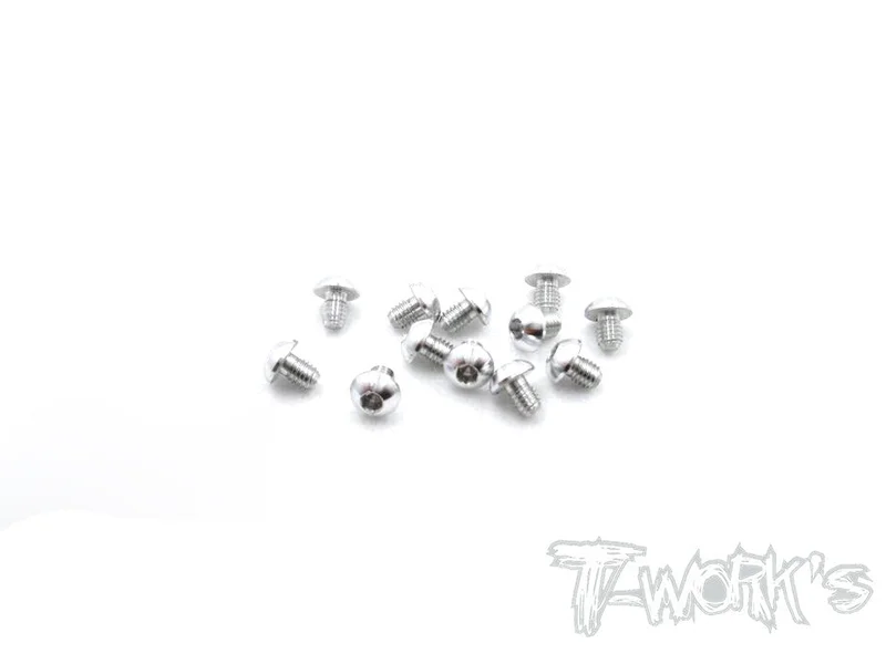 ASS-304BS 7075-T6 Hex. Socket Button Head Screw(Silver)  3x4mm 12pcs.