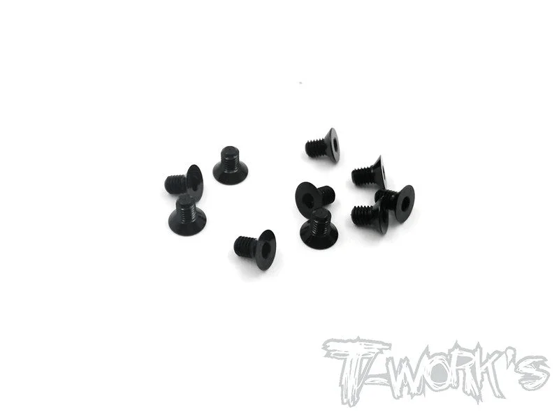 ASS-305CBK 7075-T6 Hex. Countersink Screw (Black) 3mm x 5mm 10pcs.