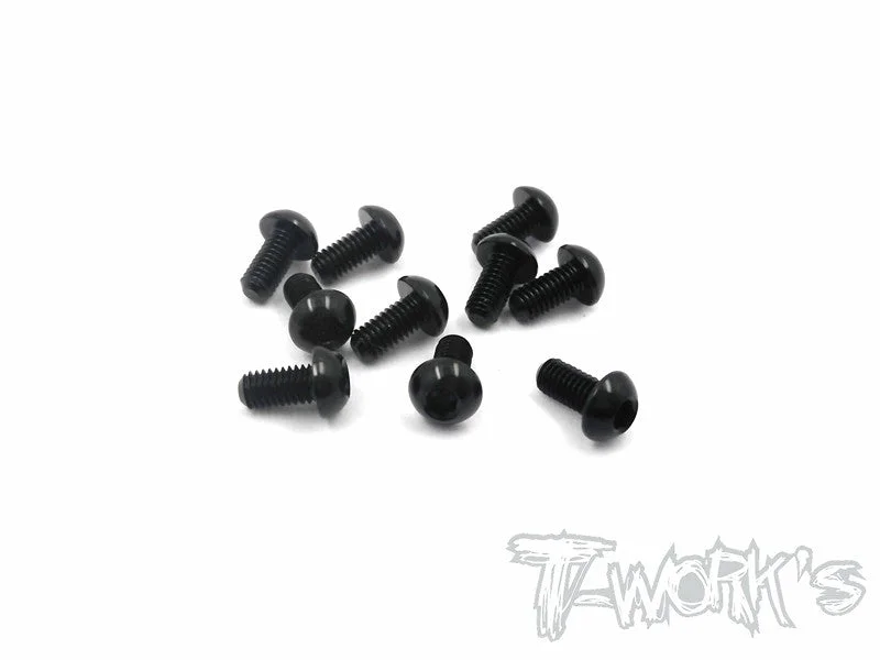 ASS-306BBK 7075-T6 Hex. Socket Button Head Screw(Black) 3x6mm 10pcs.