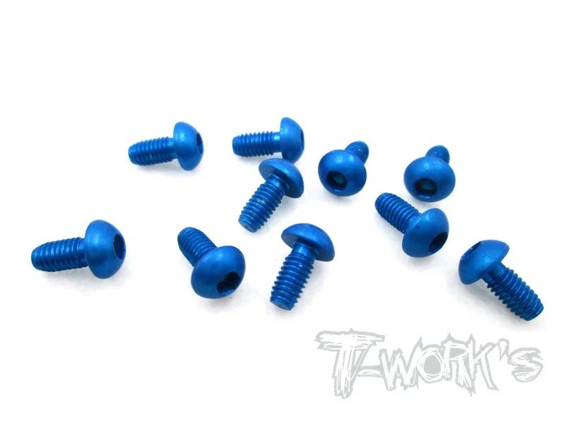 ASS-306BDB 7075-T6 Hex. Socket Button Head Screw(Dark Blue) 3x6mm 10pcs.