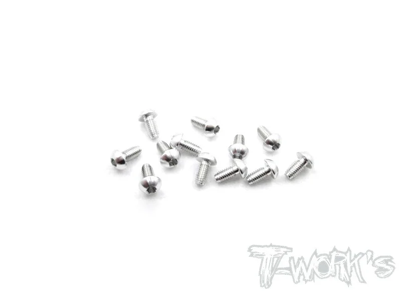 ASS-306BS 7075-T6 Hex. Socket Button Head Screw(Silver) 3x6mm 12pcs.