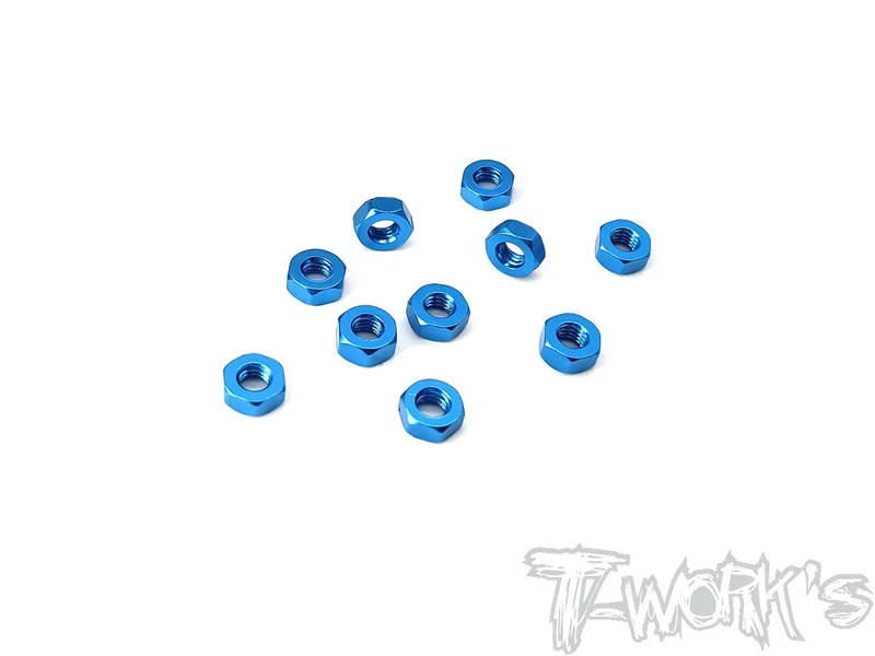 ASS-3N Aluminium Nuts 3mm ( Black/Blue ) 10pcs. Black