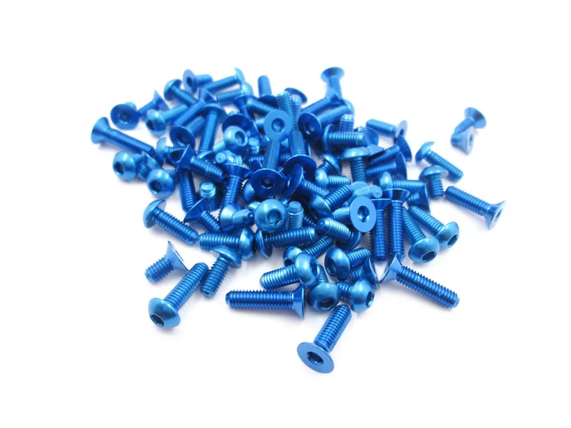 ASS-417 7075-T6 Alum Screw set 98pcs. For Tamiya 417X Silver