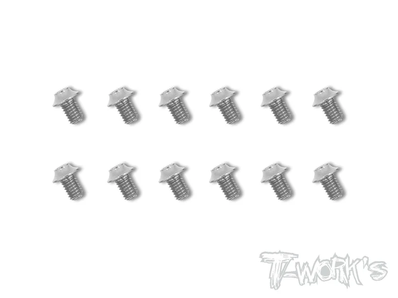 ASS-US 7075-T6 Hex. Socket UFO Head Screw(Silver) 12pcs.