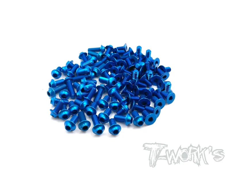 ASSU-417X-B 7075-T6 Blue Screw set(UFO Head) 98pcs. (Tamiya 417X)