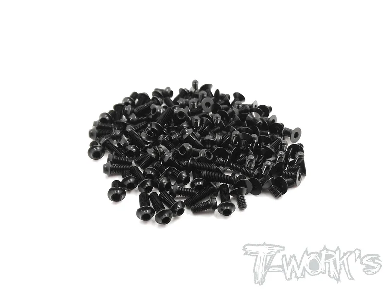 ASSU-A800X-BK 7075-T6 Black Screw set(UFO Head) 100pcs.(For Awesomatix A800X)