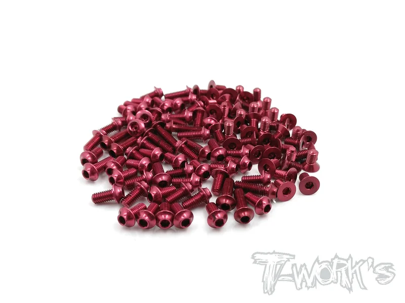 ASSU-R1-R 7075-T6 Red Screw set(UFO Head) 101pcs.( SpecR R1)