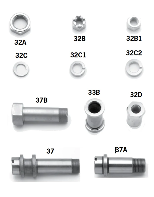 Axle Components For HD Front Forks