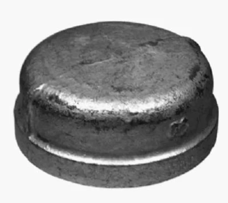 B & K Industries Galvanized Cap 150# Malleable Iron Threaded Fittings 3"