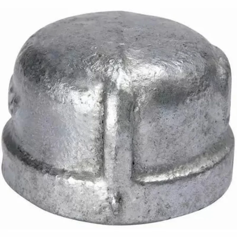 B & K Industries Galvanized Cap 150# Malleable Iron Threaded Fittings 4"