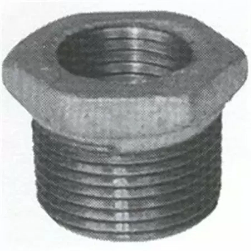 B & K Industries Galvanized Hex Bushing 150# Malleable Iron Threaded Fitting 4" x 3"