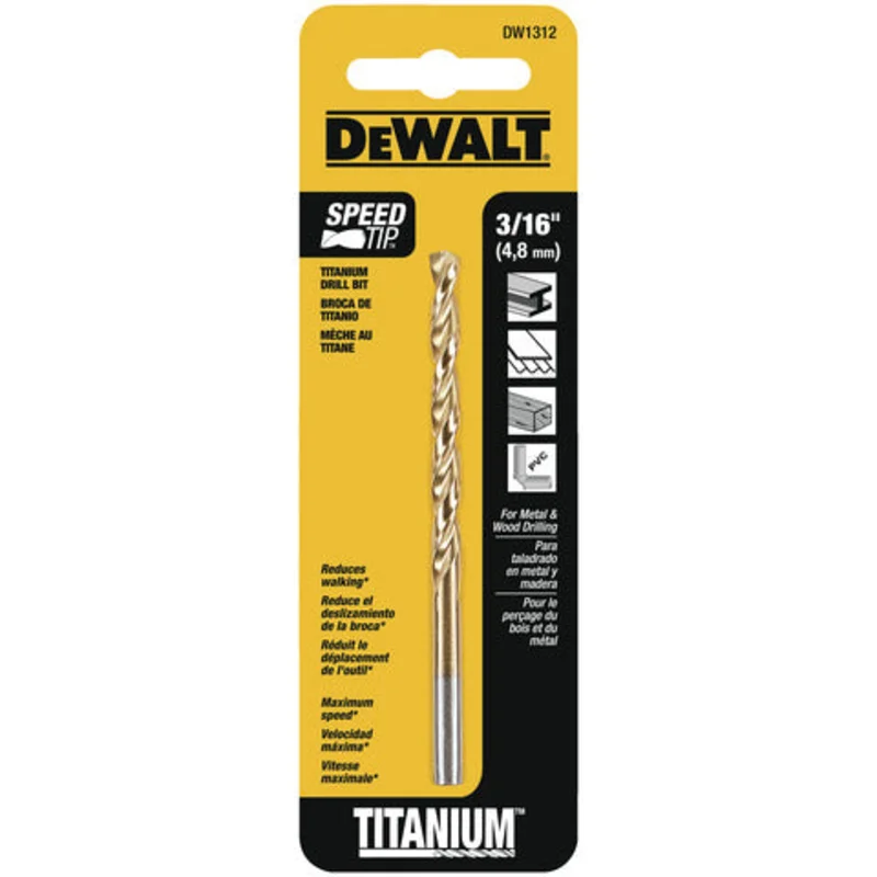 BARRENA 3/16" TITANIUM DEWALT