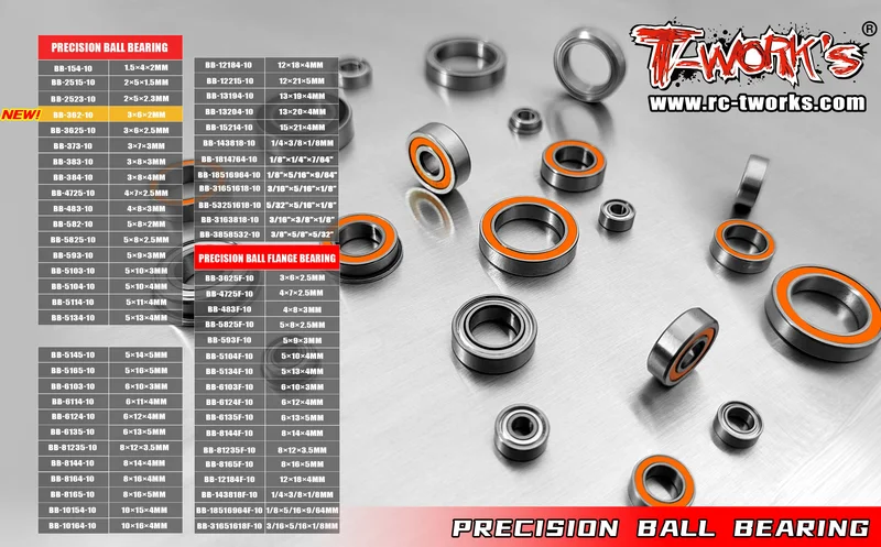 BB Precision Ball Bearing (10pcs.)-Multi size options