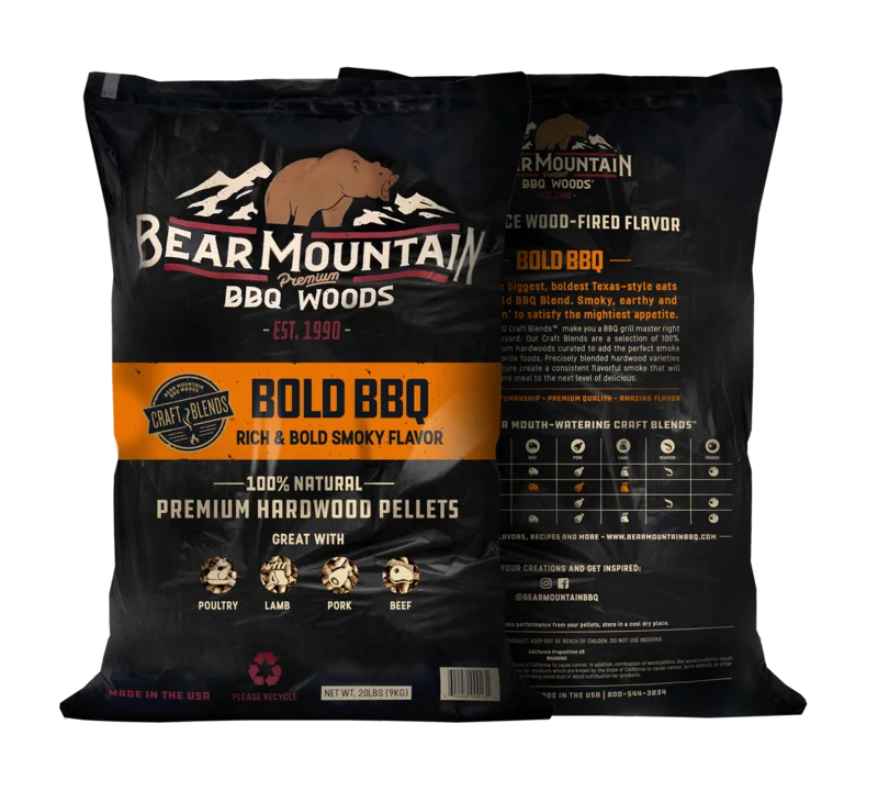 Bear Mountain Premium BBQ Woods Bold BBQ Craft Blends Wood Pellets 20 Lbs