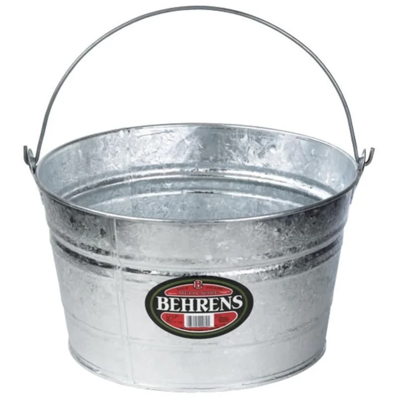 BEHRENS GALVANIZED HOT DIPPED PAILS SILVER
