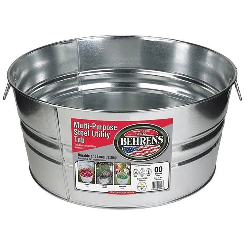 BEHRENS MULTI-PURPOSE GALVANIZED STEEL UTILITY TUB STEEL