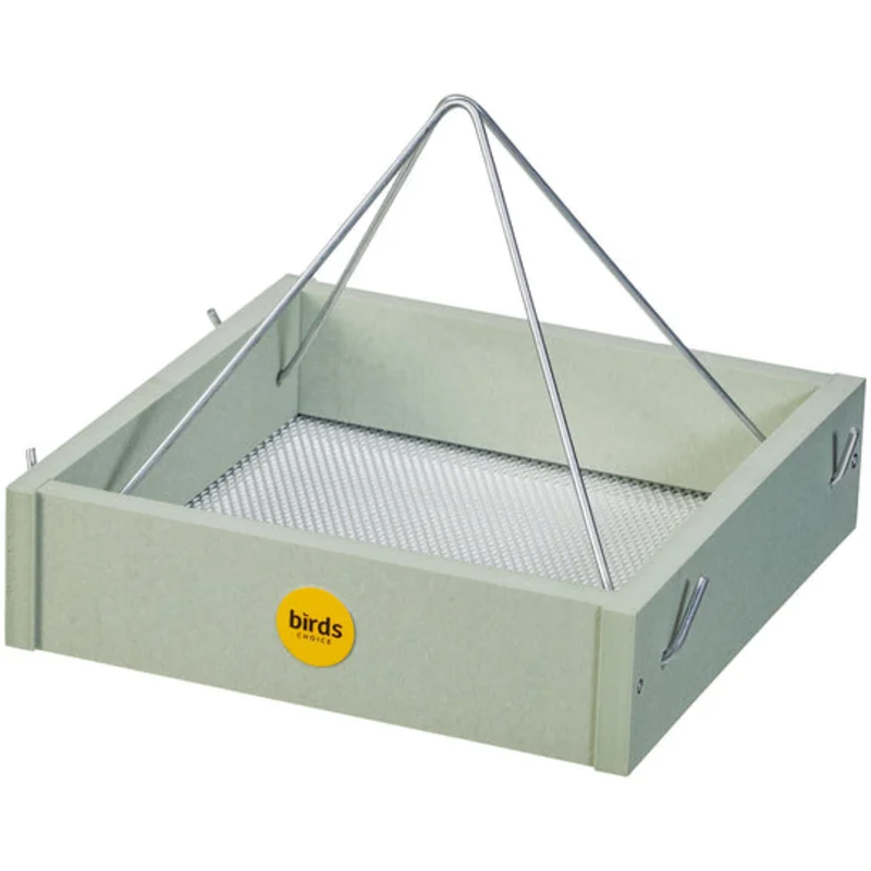 Birds Choice Small Hanging Tray Bird Feeder in Sage Green Recycled Plastic Sage Green